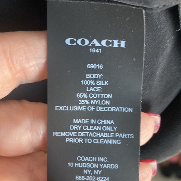 Coach black embellished SILK Ruffle Top - Picture 15 of 16